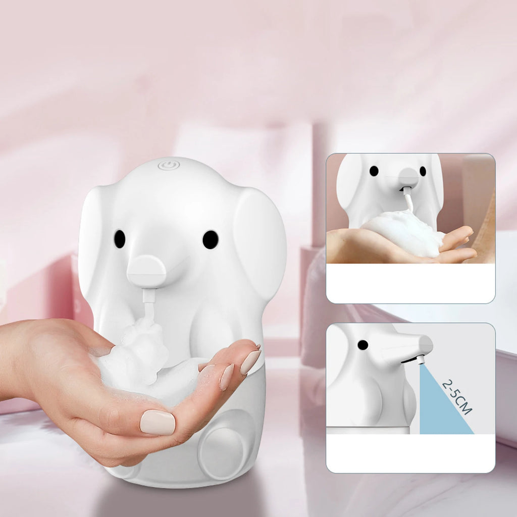 Dispensador de Sabão Líquido Capybara Sem Toque, Dispensador Automático de Sabão para Crianças, Acessórios para Banheiro e Cozinha USB