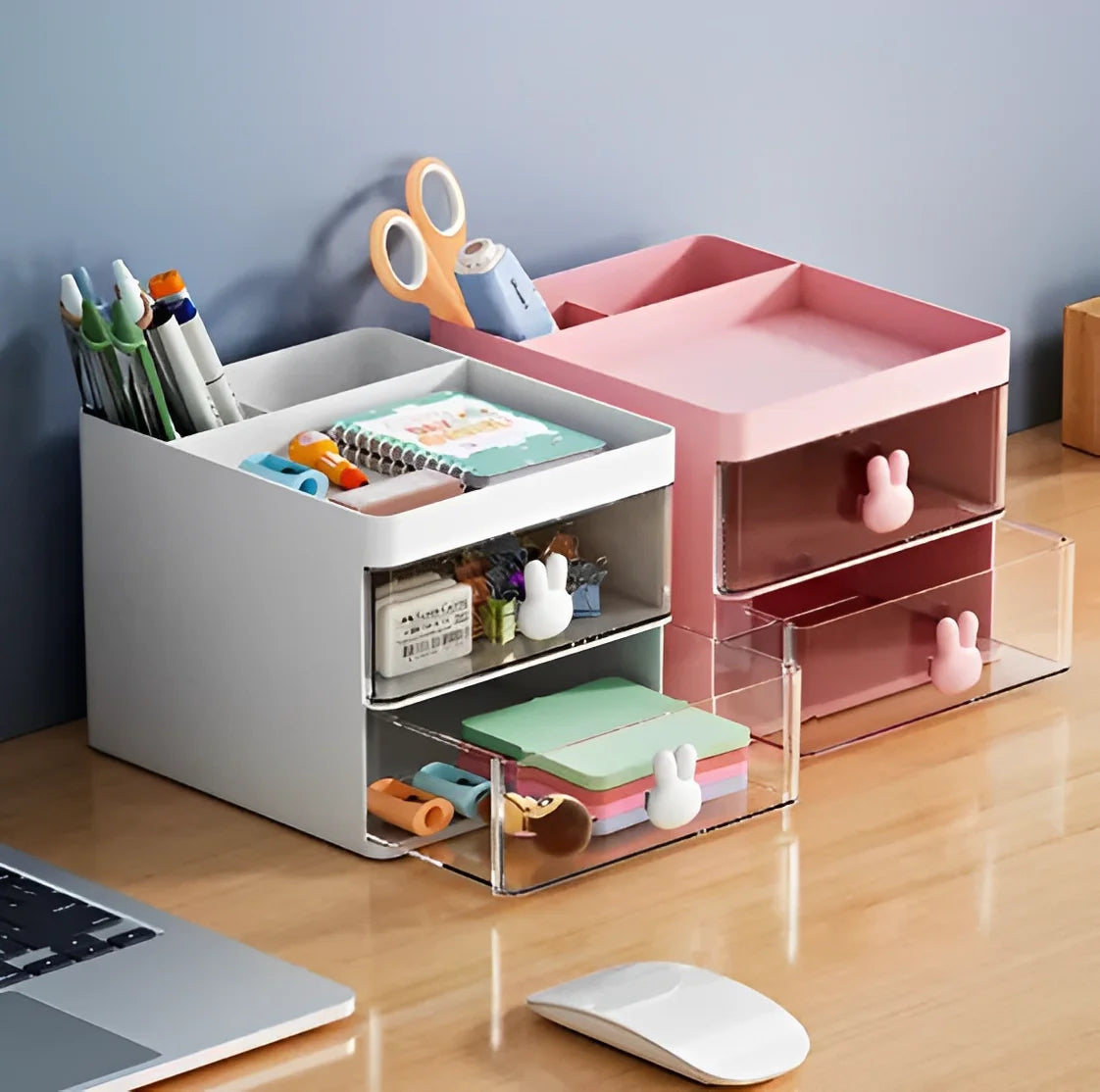 Organizador Mesa Coelho Porta Treco Caneta Gaveta/Maquiagem Escritório Multiuso - Neverdie Store