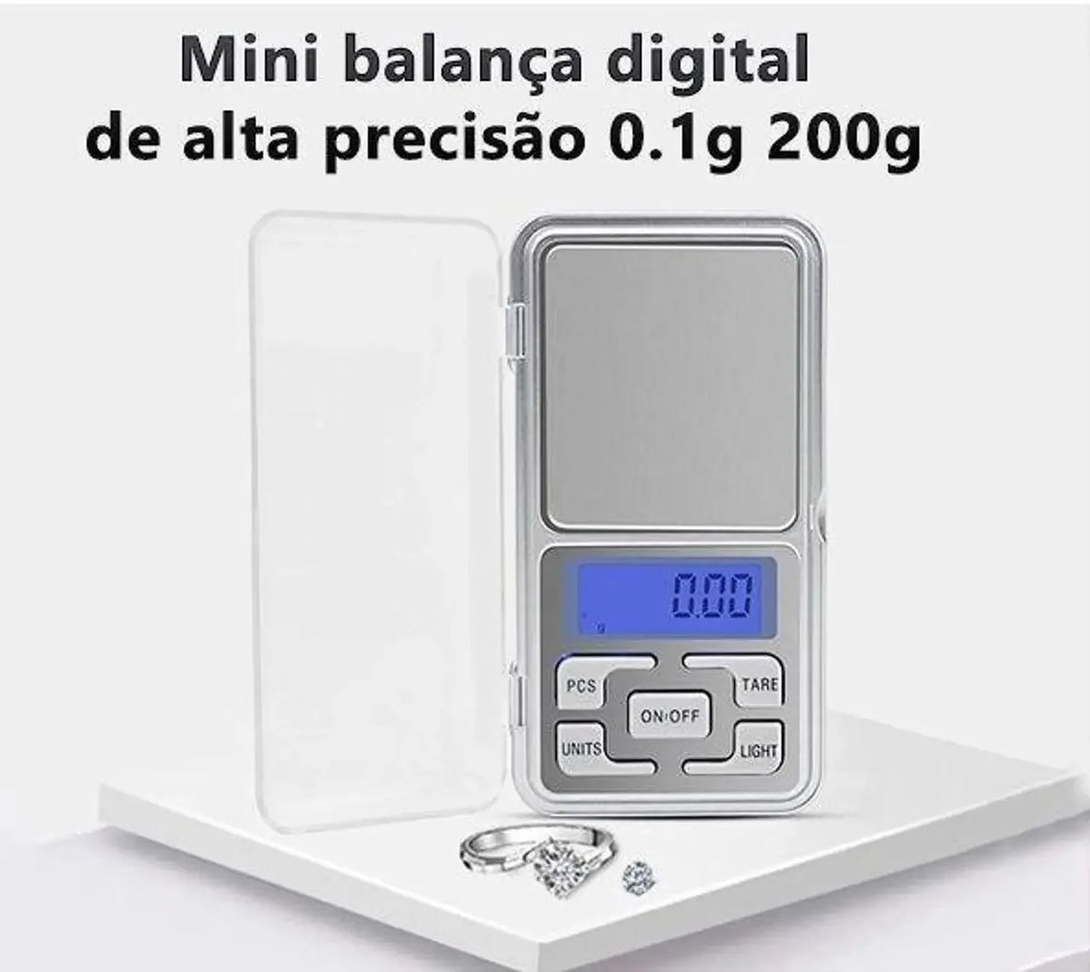 Mini Balança Digital Portátil 0,1g a 500g | De Mão e Alta Precisão Laboratorial para Joias, Ouro, Prata e Outros Minérios