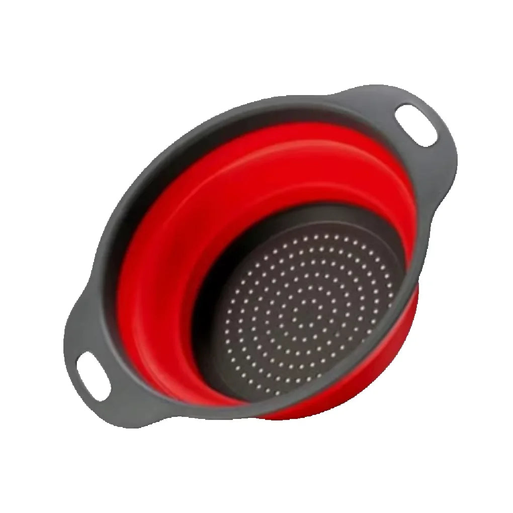 Escorredor Retrátil Silicone Redondo Prático Compacto Para Macarrão Frutas Legumes Cozinha Funcional Para Casa Louças