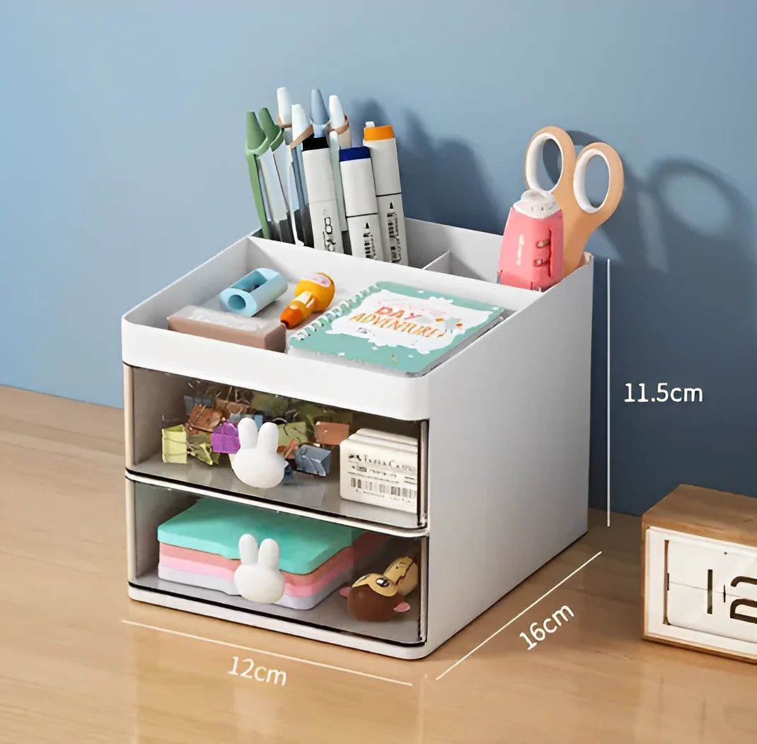 Organizador Mesa Coelho Porta Treco Caneta Gaveta/Maquiagem Escritório Multiuso - Neverdie Store