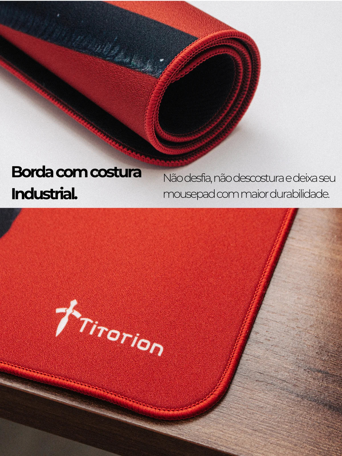APEX Control Professional 49x42 Mousepad Branco Preto Hexágono Ergonômico Titorion Mouse Pad Gamer