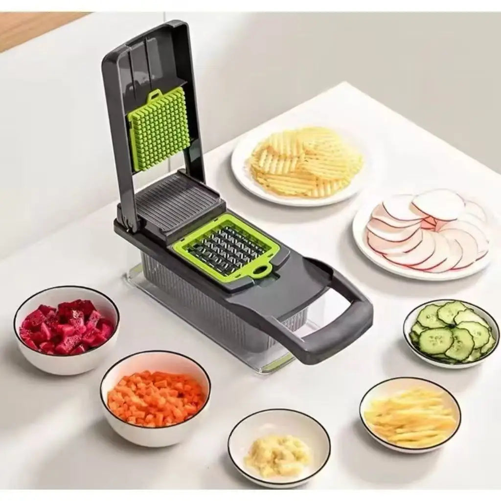 Profissional Multiuso Cozinha Slicer Aço Inox 16 em 1 Fatiador Cortador Ralador De Legumes Verduras Frutas Alimentos