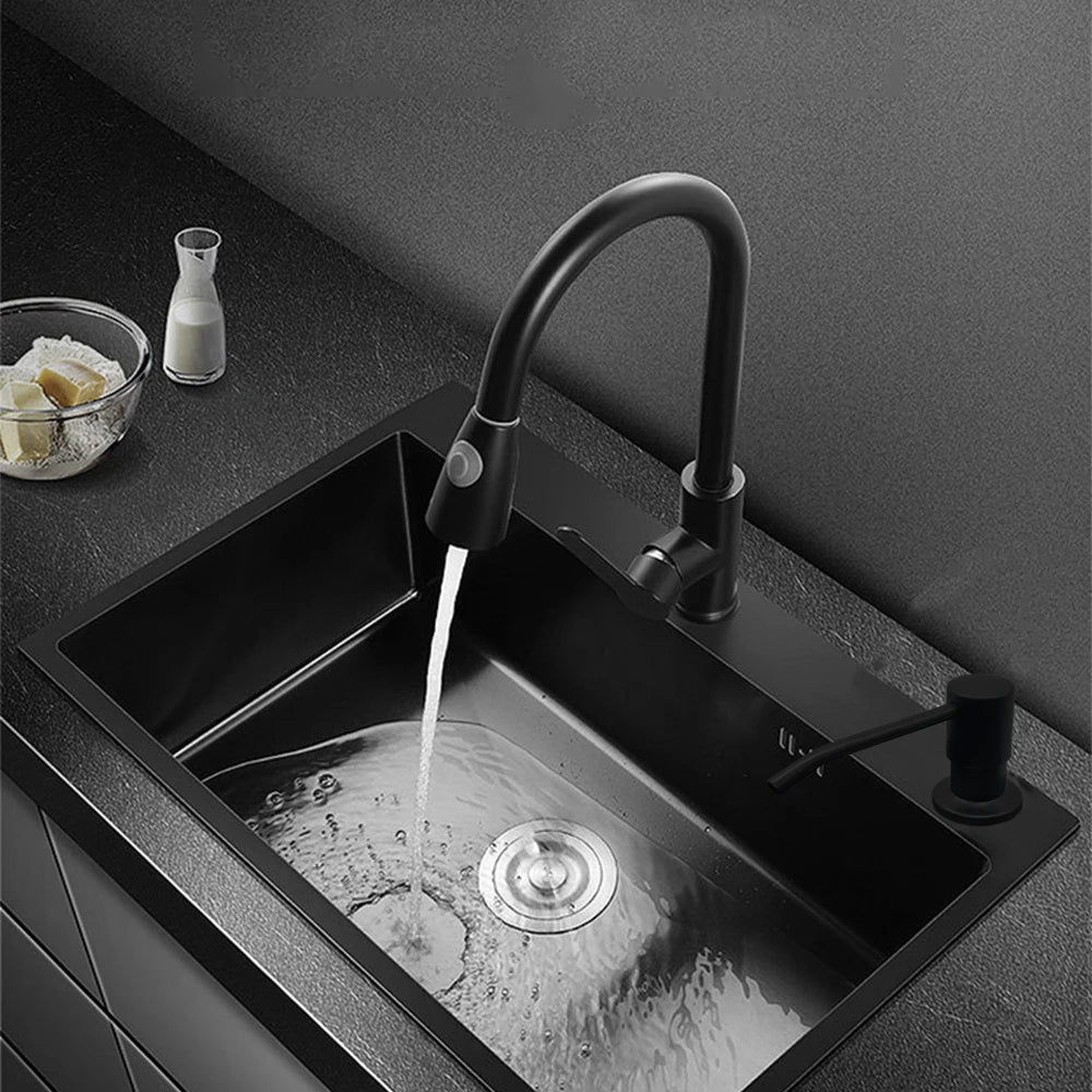 Pia da cozinha dispensador de sabão preto abs dispensador detergente líquido sabão loção dispensadores aço inoxidável