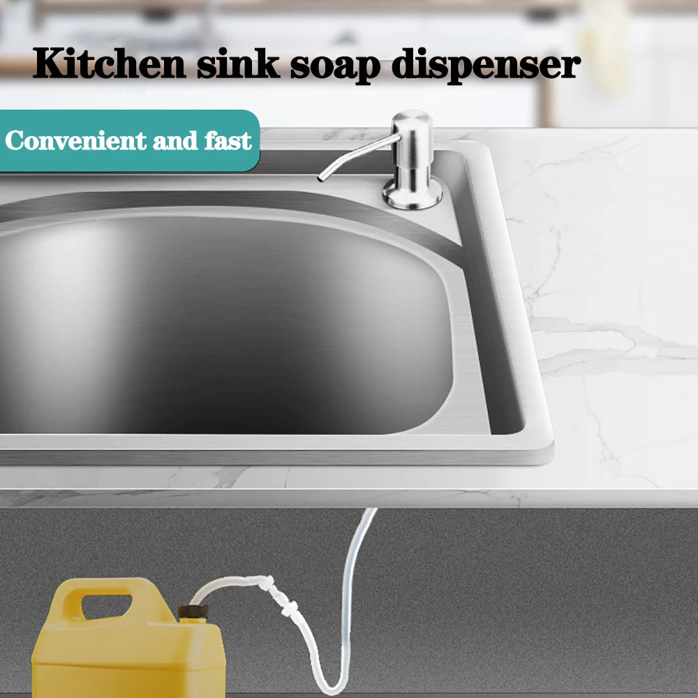 Pia da cozinha dispensador de sabão preto abs dispensador detergente líquido sabão loção dispensadores aço inoxidável