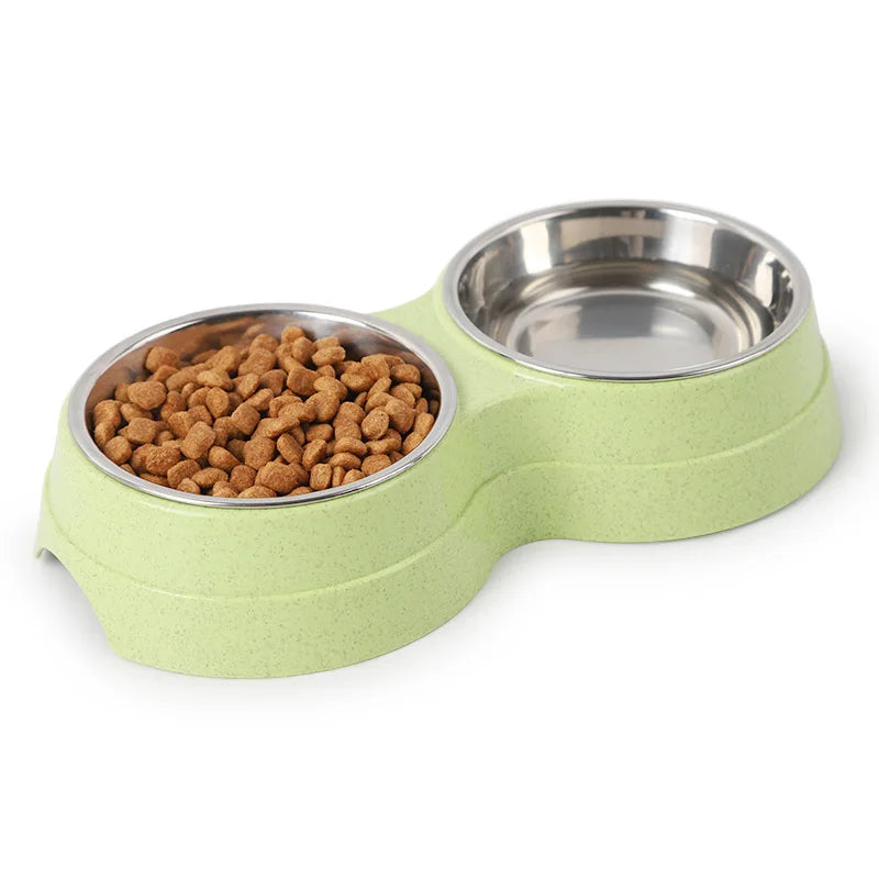 Vasilha Dupla Pet Aço Inox - Comedouro e Bebedouro