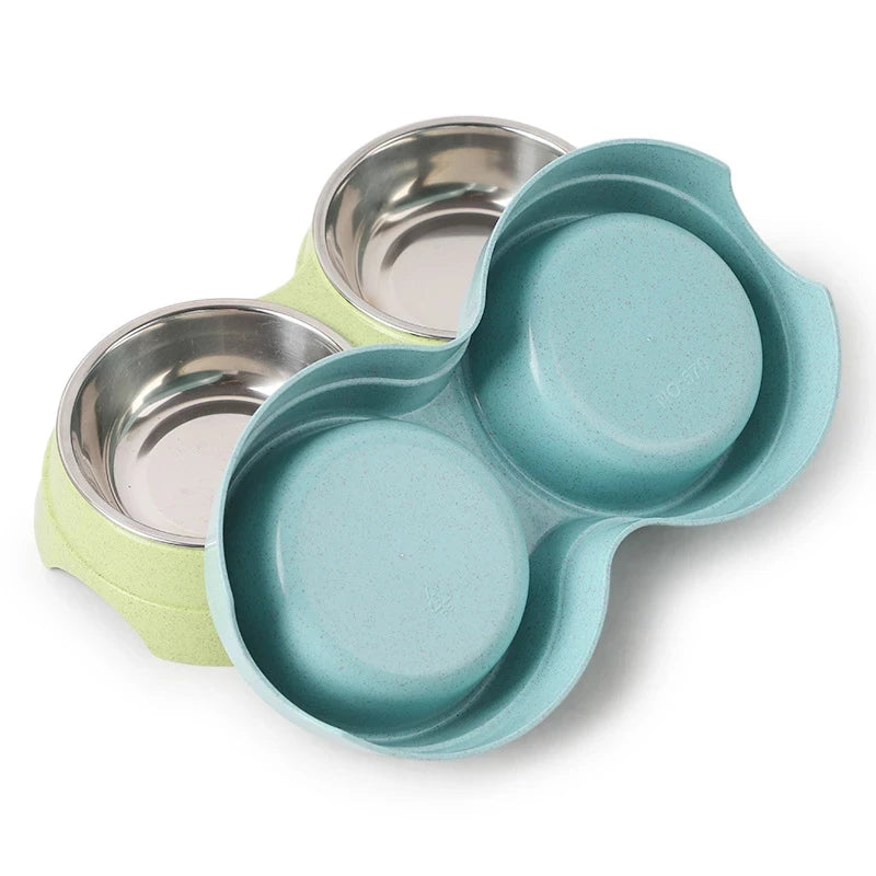Vasilha Dupla Pet Aço Inox - Comedouro e Bebedouro