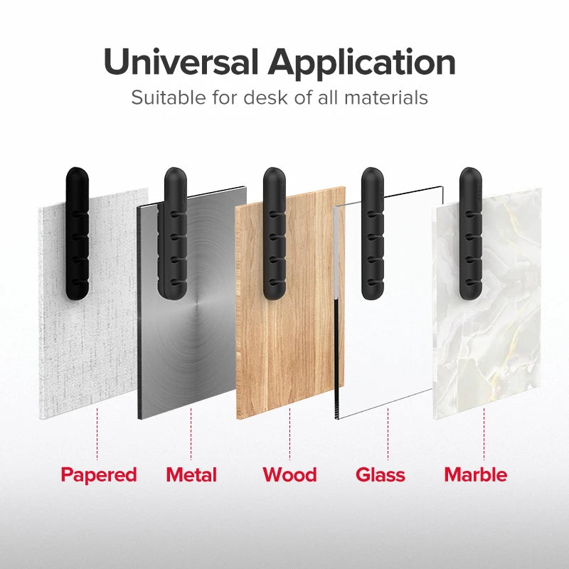 Ugreen-organizador de cabos de silicone, prendedor, usb, flexível, gerenciamento de fios, para mouse, fone de ouvido, fone de ouvido