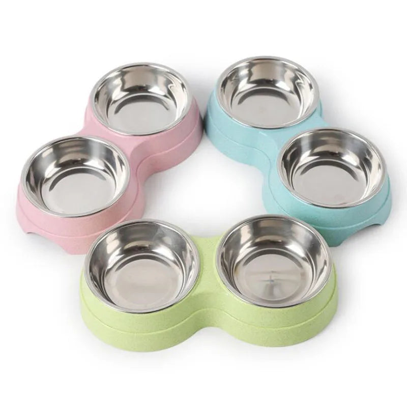 Vasilha Dupla Pet Aço Inox - Comedouro e Bebedouro