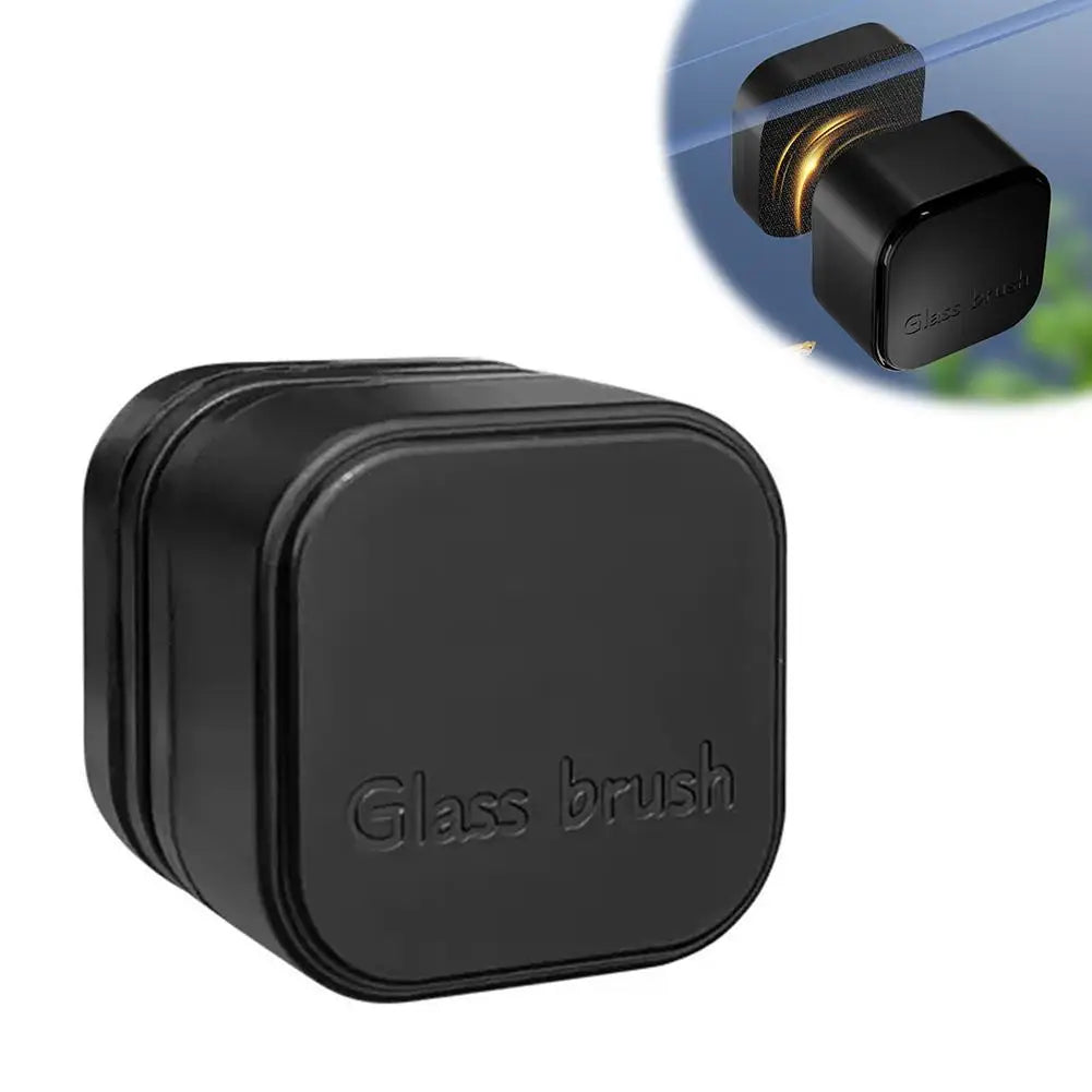Limpador de vidro magnético para mini aquário, ferramenta de limpeza e manutenção, escova sem pontos cegos, acessórios