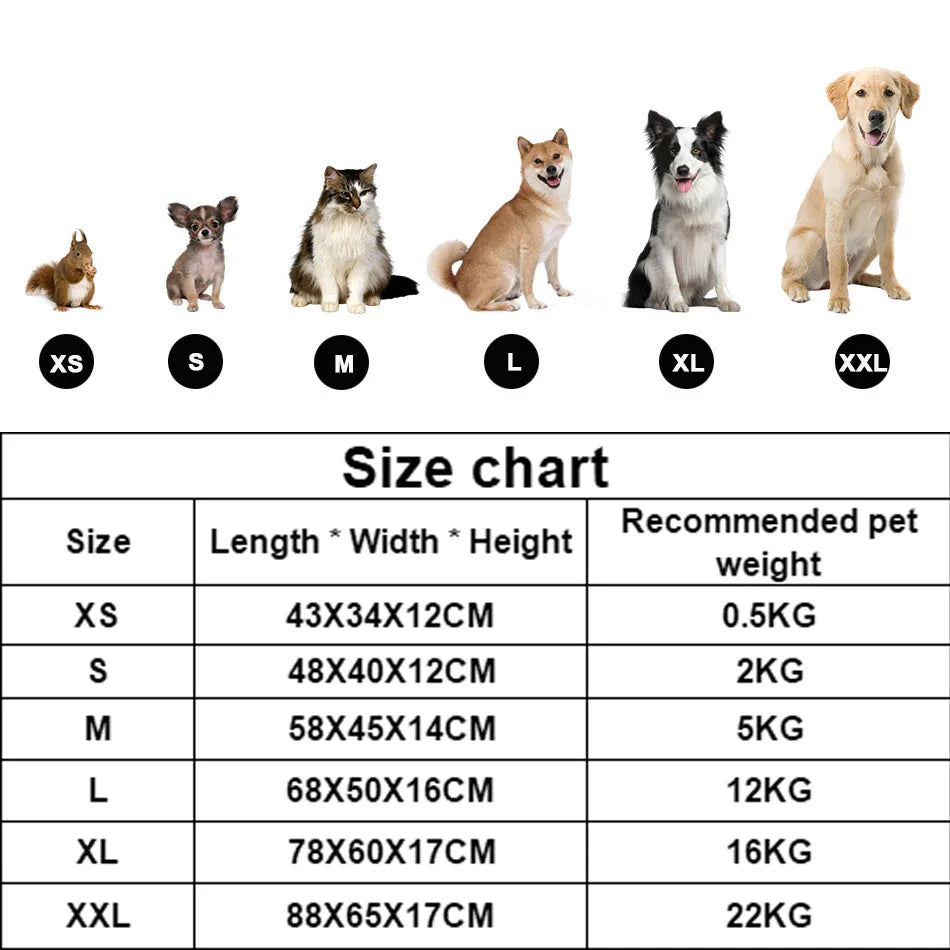 Cama Pet Quadrada Pelúcia - Sofá Confortável para Cães e Gatos