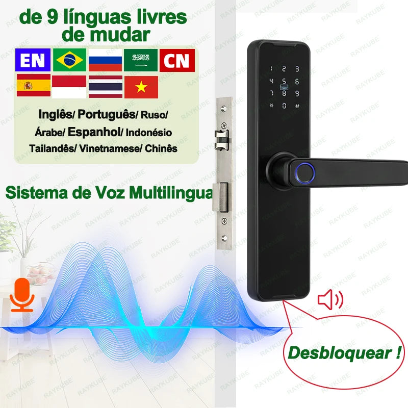 Fechadura Digital Inteligente App Tuya Desbloqueio Sem Chave