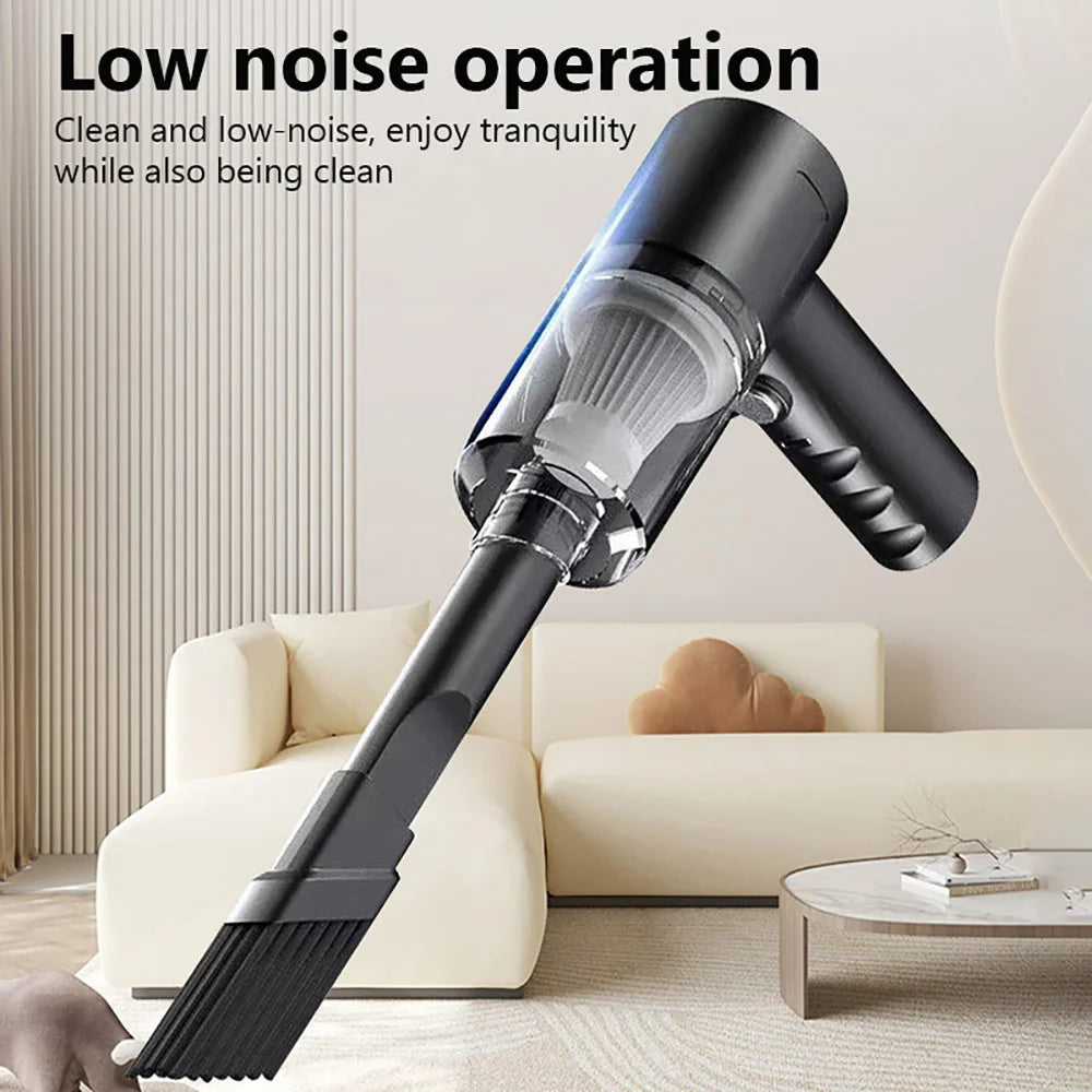 Aspirador de Pó Portátil com Carregamento USB, Alta Potência e Forte Sucção, Mini Aspirador Automático para Carro e Limpeza Diária em Casa