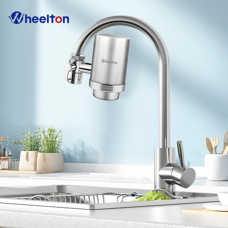 Filtro de Água para Torneira Wheelton Aço Inox - Purificador Doméstico