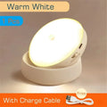 Lâmpada noturna com sensor de movimento luz noturna recarregável sem fio led 360 rotativa magnética para cozinha sala mesa de cabeceira