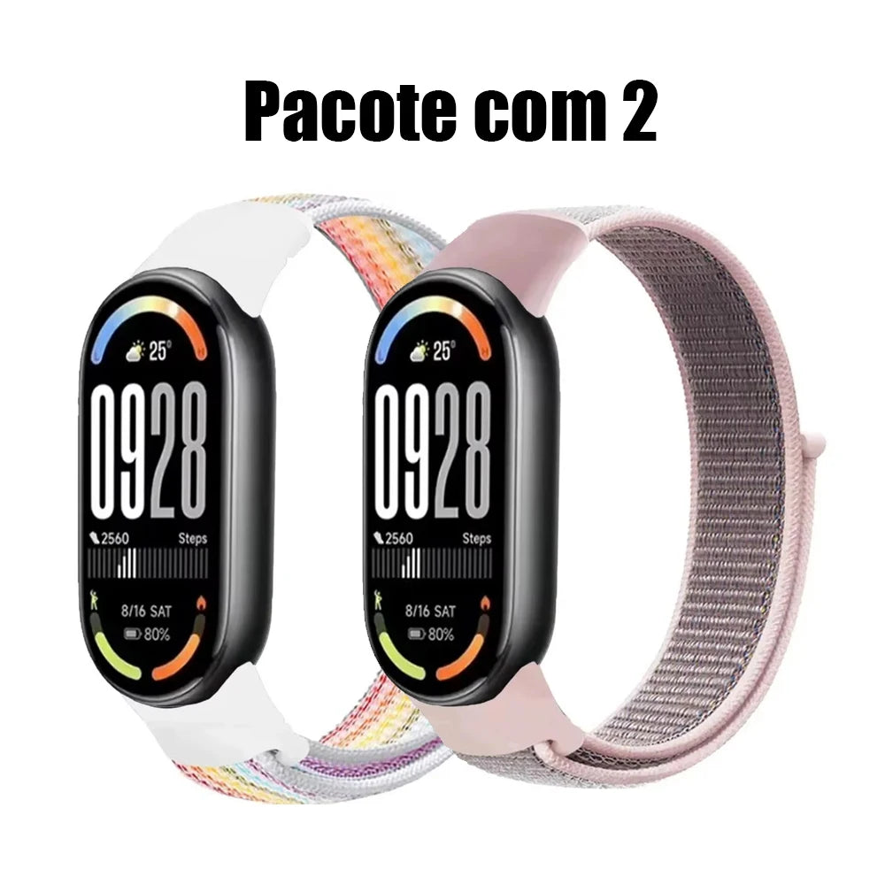 Pulseira Esportiva Nylon Xiaomi Mi Band 8/9/10 NFC - Acessório Smartband