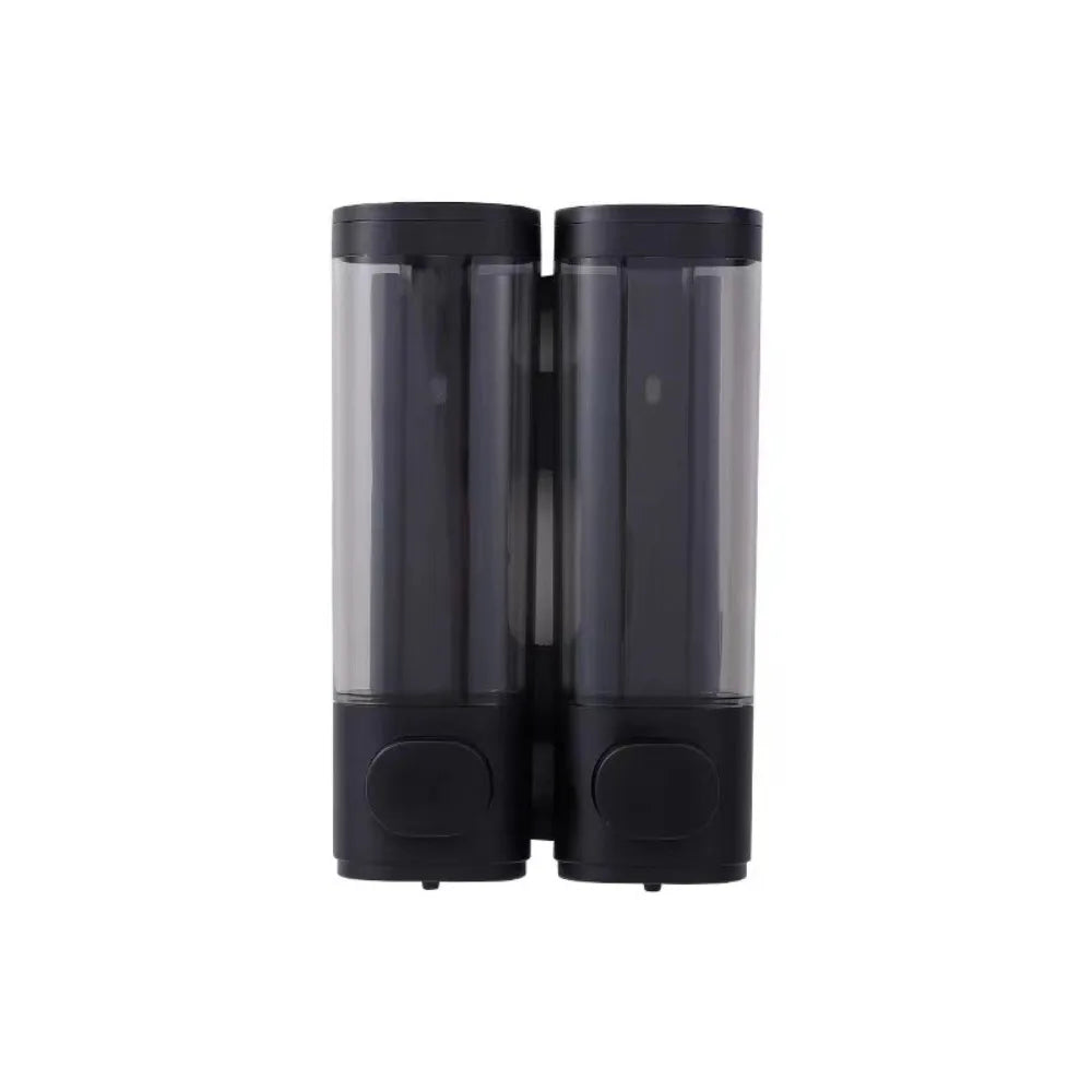 Dispensador Manual de Sabão em Plástico ABS Durável, Branco e Preto, Montado na Parede, Dispensador de Shampoo e Gel, Recipiente de Sabão Líquido para Hotel