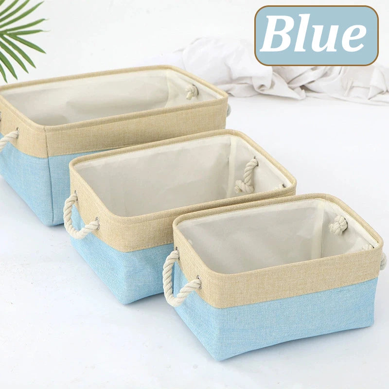 Cesta de armazenamento para casa, cesta de classificação de artigos diversos, dobrável, organizador de linho, roupa íntima, meias, brinquedos, cestas de armazenamento versáteis