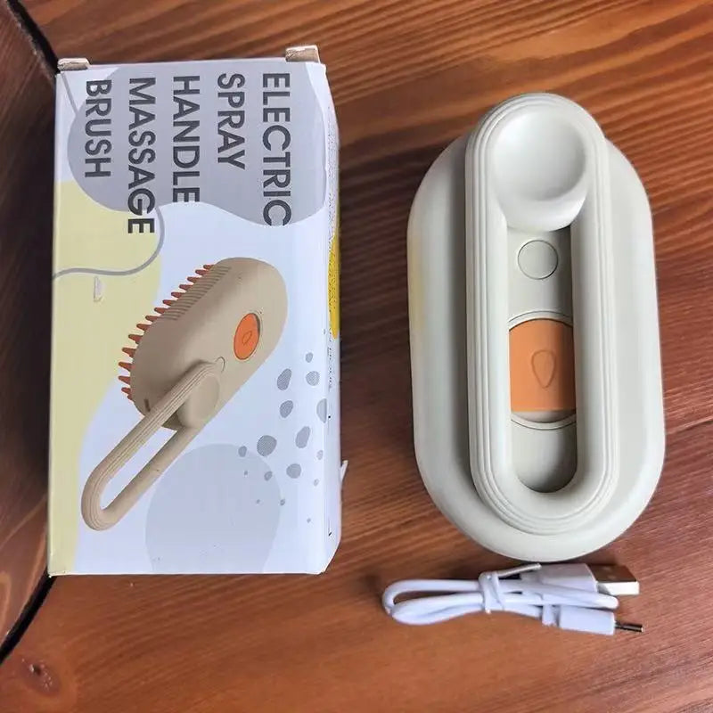 Escova de Vapor Pet 3 em 1 - Removedora de Pelos com Spray