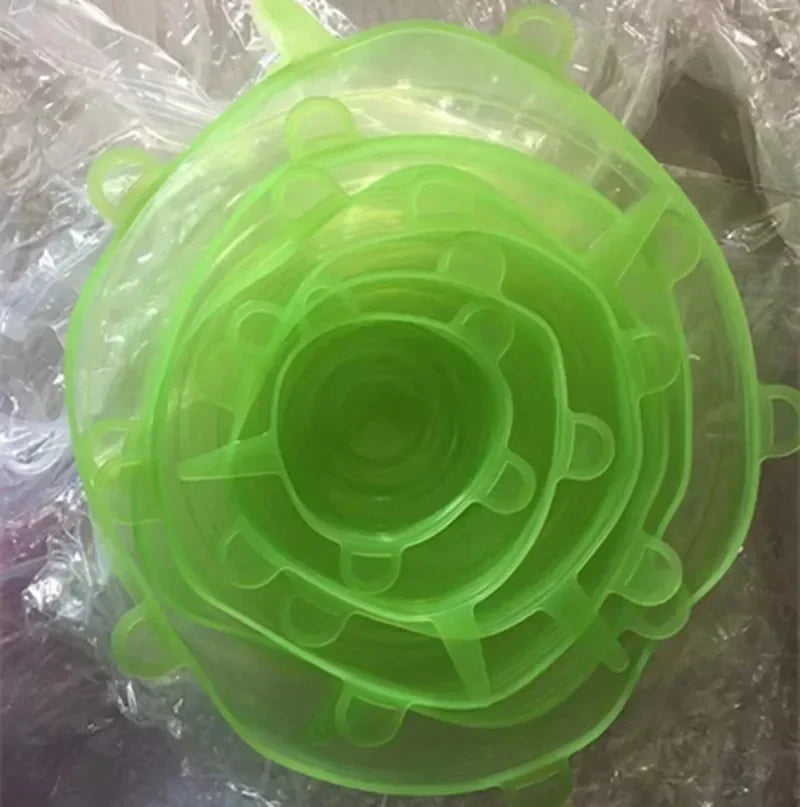 Tampa elástica de silicone, acessórios de cozinha, pode ser reutilizada, cobertura de alimentos, envoltório de plástico, manutenção fresca, tigela selada, armazenamento doméstico