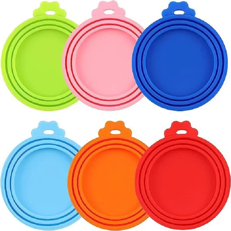 Tampa de Silicone Reutilizável para Latas de Ração - Vedação para Armazenamento de Alimentos para Cães e Gatos - Acessório Essencial para a Saúde Diária do Pet