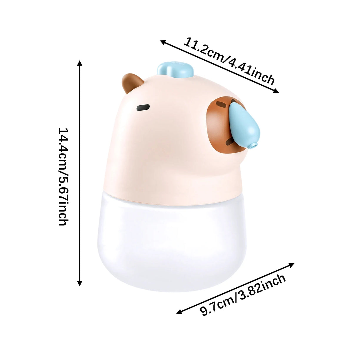 Dispensador de Sabão Líquido Capybara Sem Toque, Dispensador Automático de Sabão para Crianças, Acessórios para Banheiro e Cozinha USB