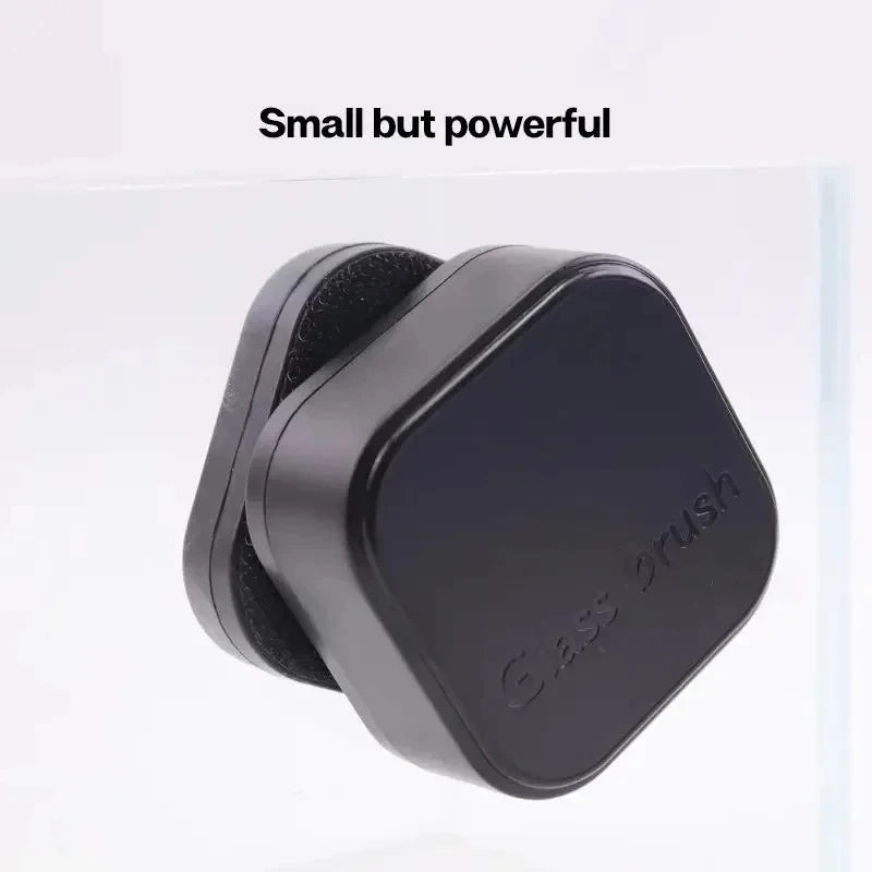 Mini escova magnética quadrada para aquário, limpador de vidro resistente a arranhões, escova magnética para aquário pequeno, tanque de peixes