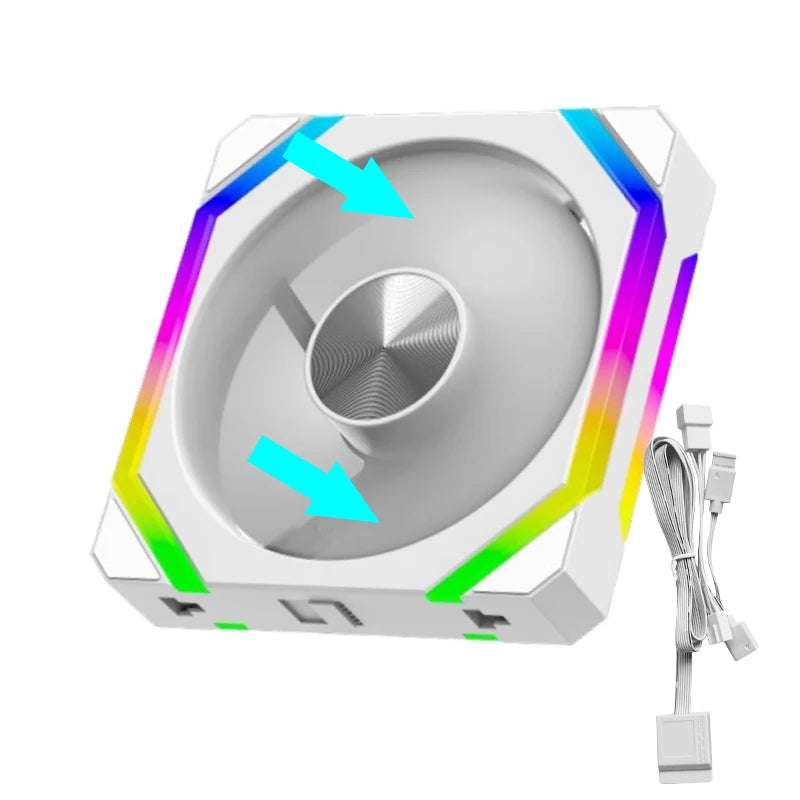 Ventoinha de Resfriamento JUMPEAK CS120 ARGB 360mm 240mm Modular Empilhável PWM Silenciosa 120mm RGB para Caixa de PC Gamer Resfriador de Água