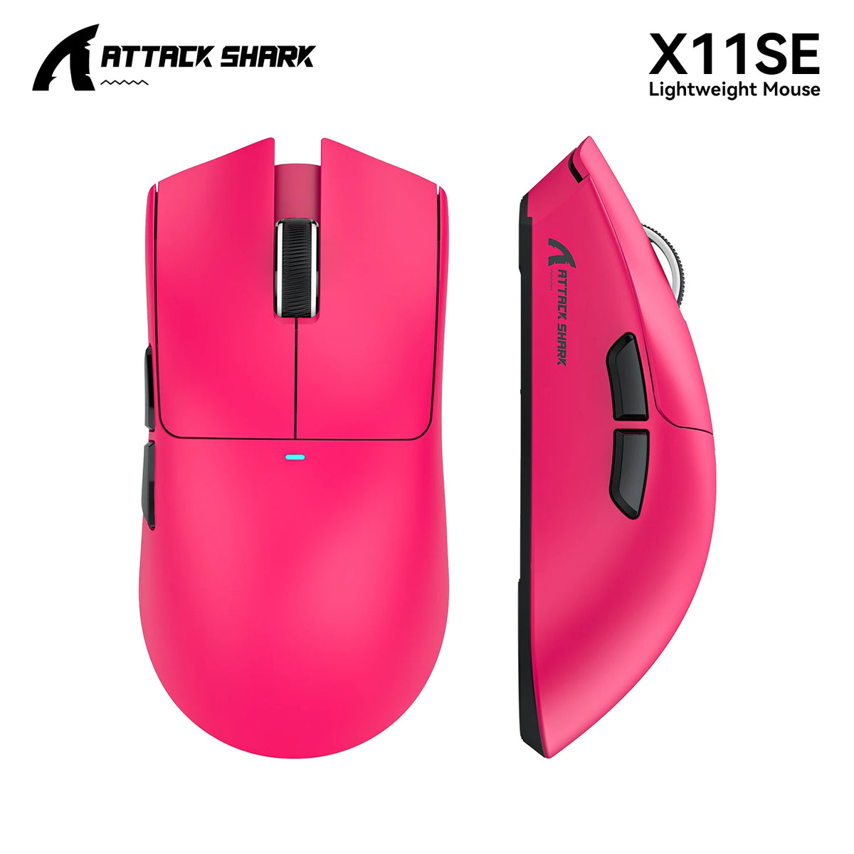 Mouse Gamer Sem Fio Attack Shark X11 X11SE 3 Modos, PAW3311, 22000DPI, 400IPS, Mouse Gamer para PC
