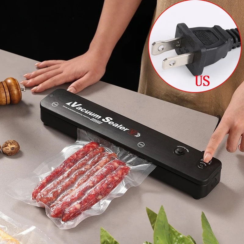 Gadgets de cozinha aferidor do vácuo alimentos casa máquina selagem armazenamento alimentos sacos plásticos aferidor portátil máquina preservação alimentos
