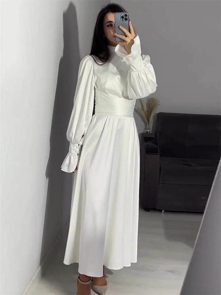 Vestido Maxi Feminino Elegante com Babados - Longo Patchwork Festa