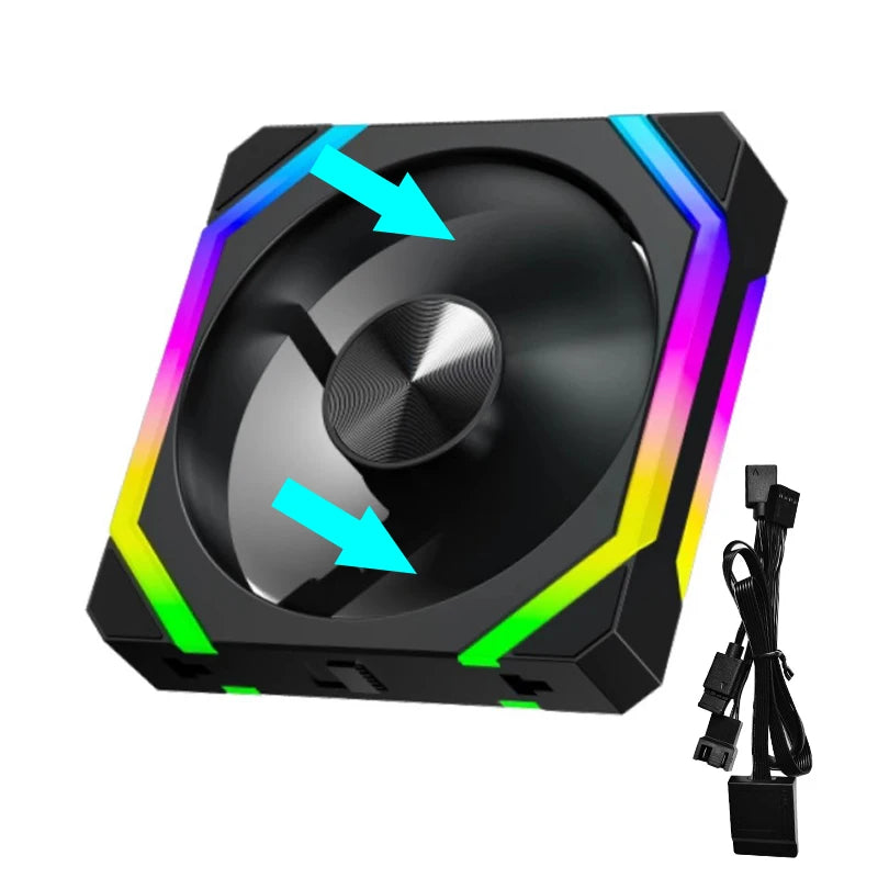Ventoinha de Resfriamento JUMPEAK CS120 ARGB 360mm 240mm Modular Empilhável PWM Silenciosa 120mm RGB para Caixa de PC Gamer Resfriador de Água