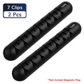 Topk l35 organizador de cabos, caixa de plugue magnético, enrolador de cabo de silicone, clipes flexíveis de gerenciamento de cabos para mouse e fone de ouvido