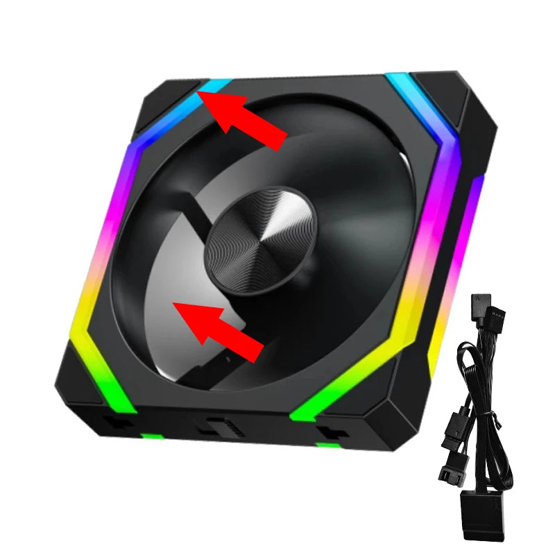 Ventoinha de Resfriamento JUMPEAK CS120 ARGB 360mm 240mm Modular Empilhável PWM Silenciosa 120mm RGB para Caixa de PC Gamer Resfriador de Água