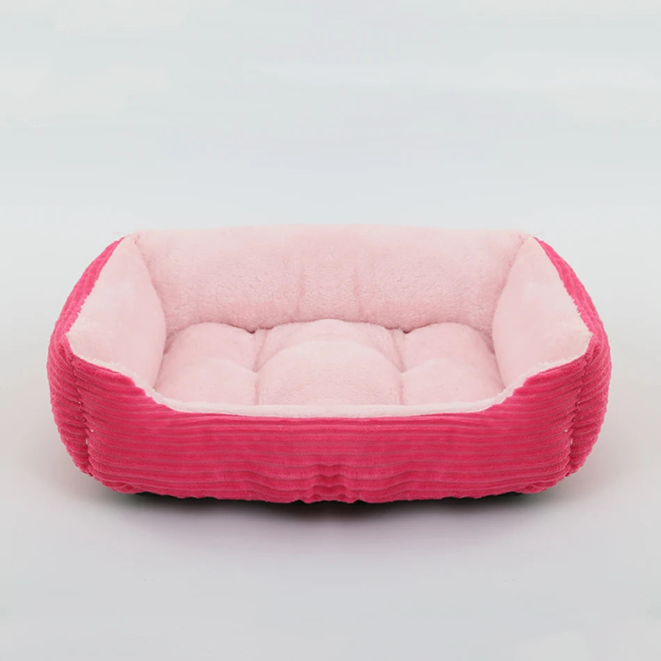 Cama Pet Quadrada Pelúcia - Sofá Confortável para Cães e Gatos
