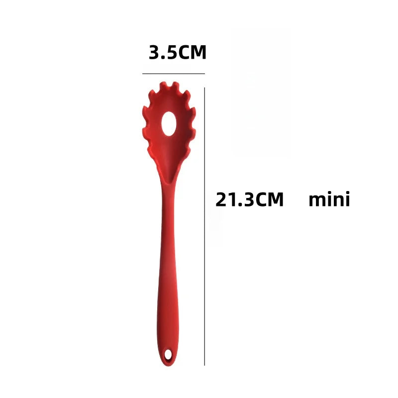 Escumadeira de Silicone Cabo Longo - Colher Coador para Macarrão