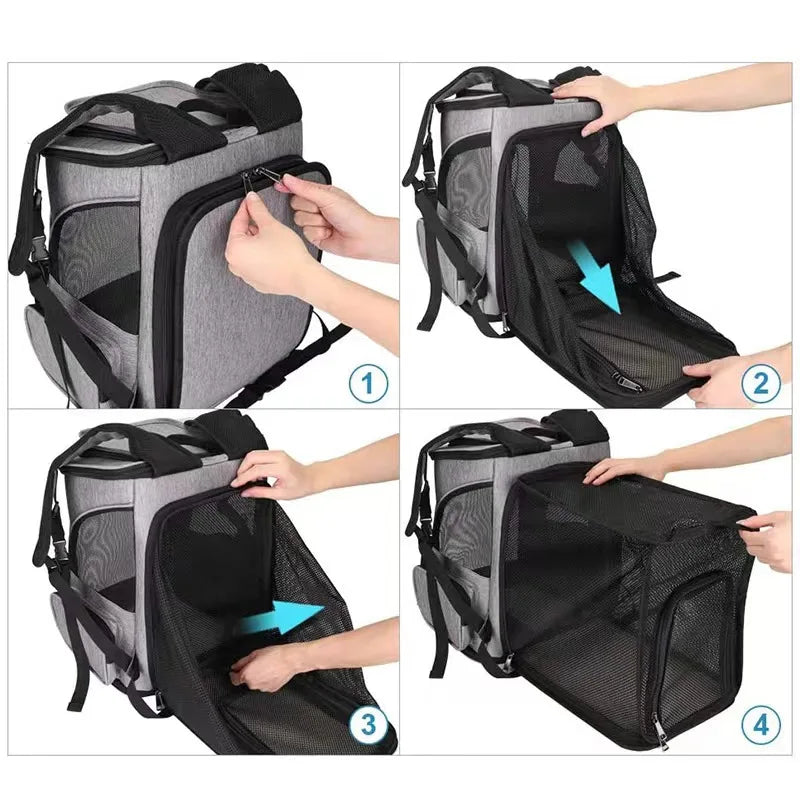 Mochila Bag Transportadora Pet - Dobrável e Respirável