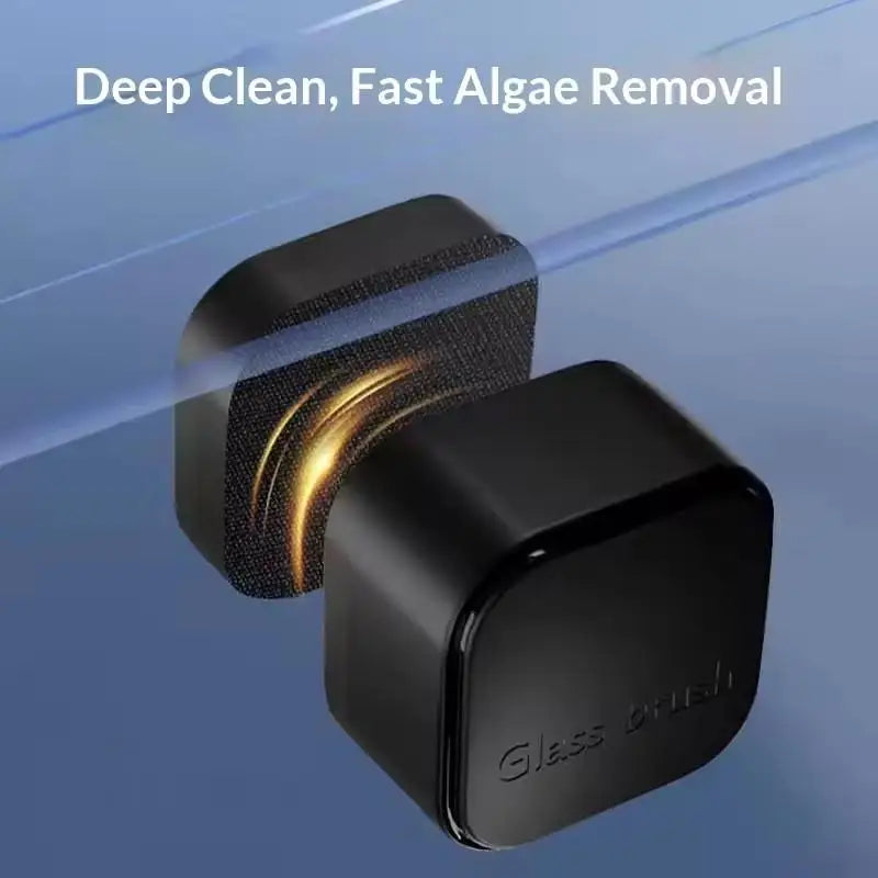 Limpador de vidro magnético para mini aquário, ferramenta de limpeza e manutenção, escova sem pontos cegos, acessórios