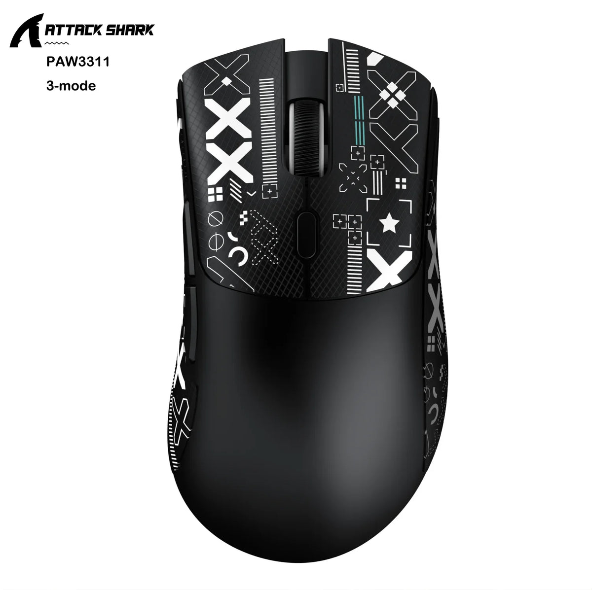 Mouse Gamer Sem Fio Attack Shark R1/X11, 18K DPI PAW3311, Ergonômico, Leve, Tri-Modos Bluetooth 2.4GHz USB, para PC/Notebook