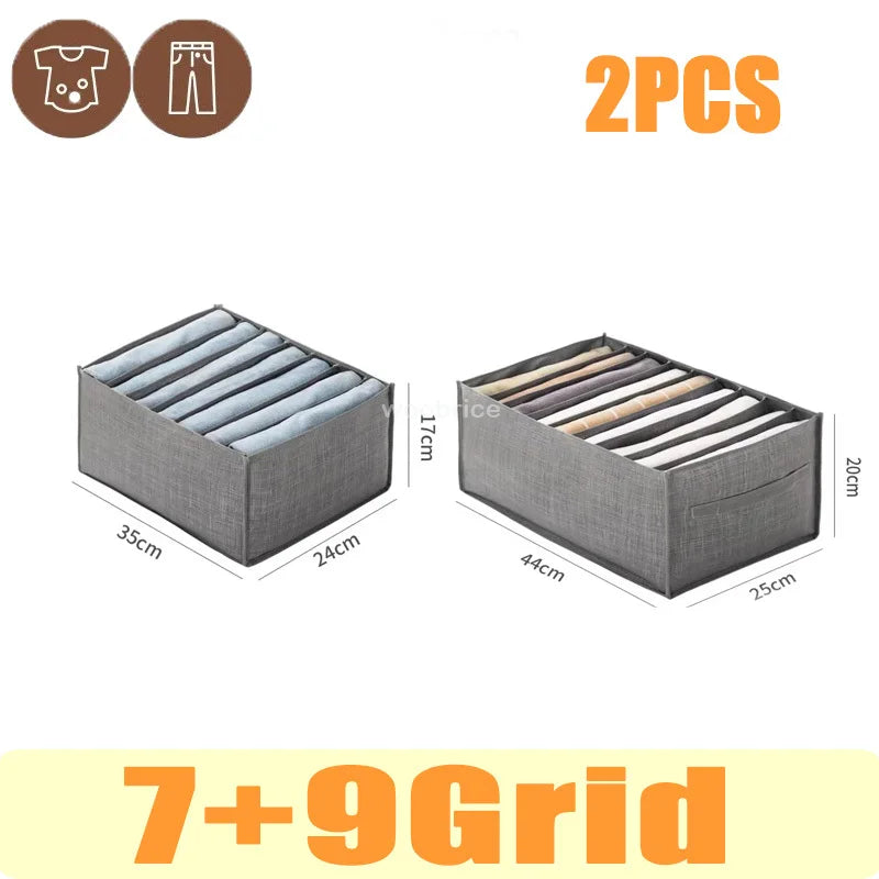Organizador para Gavetas Organizador de Roupas Calças  Caixa de Armazenamento para Calças, Organizador de Gaveta para Calças Jeans, Meias, Roupa Íntima  Armazenamento de Guarda-Roupa para Camisetas