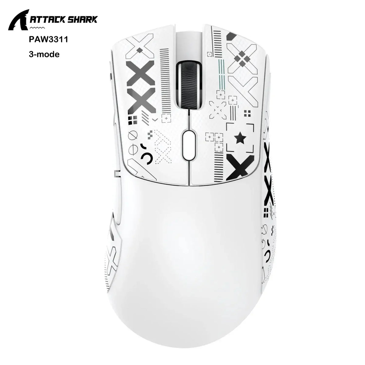 Mouse Gamer Sem Fio Attack Shark R1/X11, 18K DPI PAW3311, Ergonômico, Leve, Tri-Modos Bluetooth 2.4GHz USB, para PC/Notebook