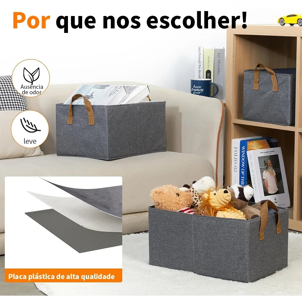 Organizador Guarda Roupa Suporte de Aço E Placa de Fundo Rígida Com Alças Resistente Volume Dobrável Para Calças