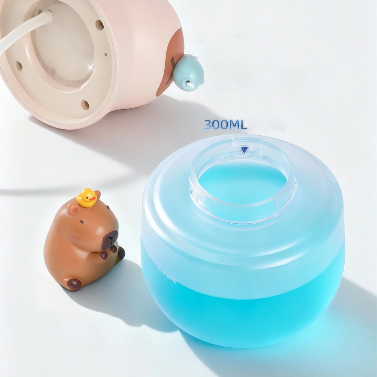 Dispensador de Sabão Líquido Capybara Sem Toque, Dispensador Automático de Sabão para Crianças, Acessórios para Banheiro e Cozinha USB