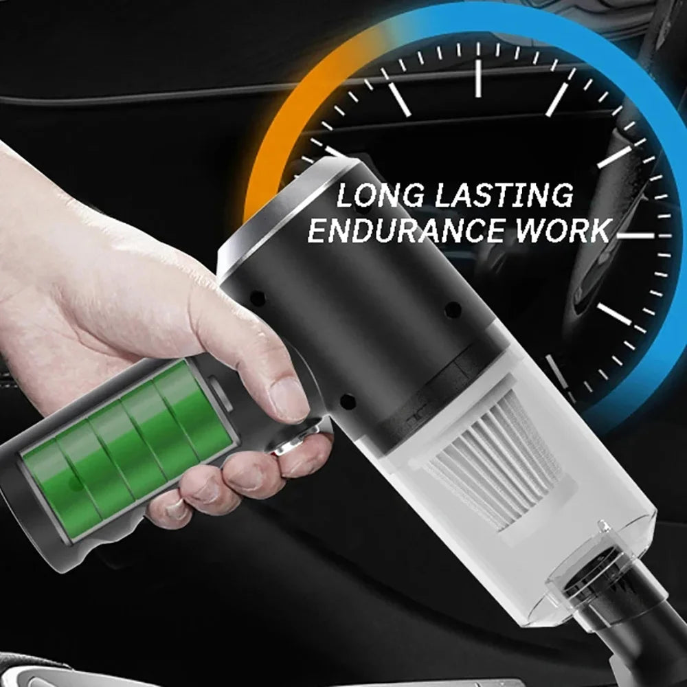 Aspirador de Pó Portátil com Carregamento USB, Alta Potência e Forte Sucção, Mini Aspirador Automático para Carro e Limpeza Diária em Casa