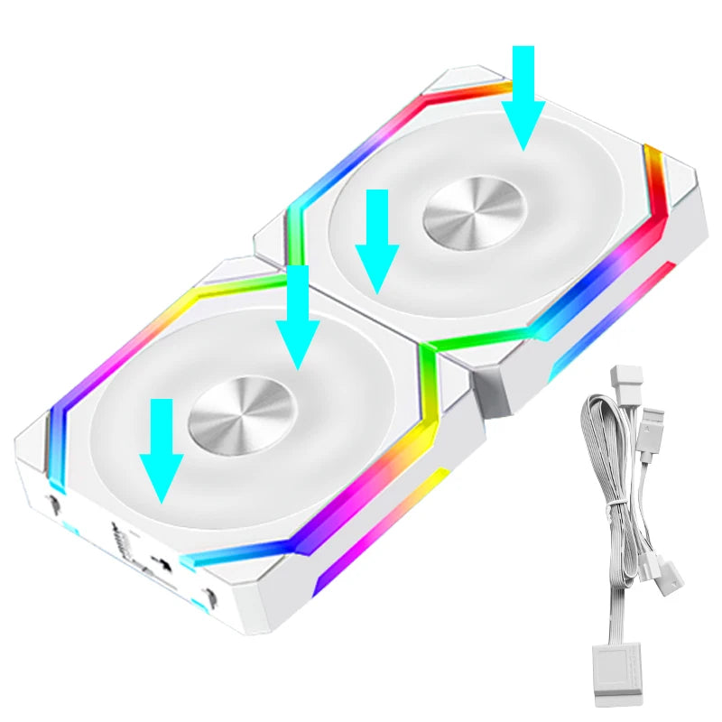 Ventoinha de Resfriamento JUMPEAK CS120 ARGB 360mm 240mm Modular Empilhável PWM Silenciosa 120mm RGB para Caixa de PC Gamer Resfriador de Água