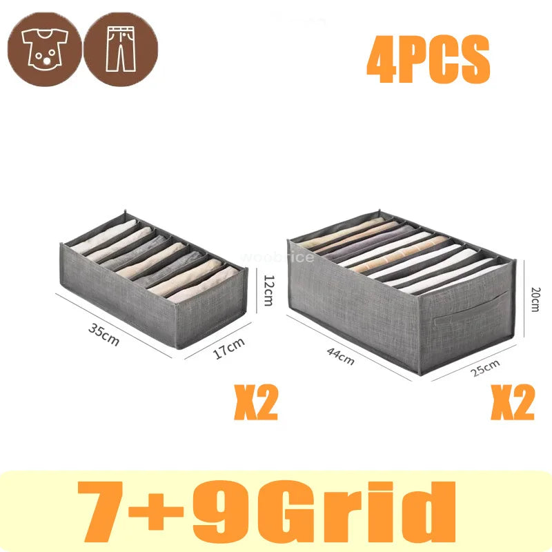 Organizador para Gavetas Organizador de Roupas Calças  Caixa de Armazenamento para Calças, Organizador de Gaveta para Calças Jeans, Meias, Roupa Íntima  Armazenamento de Guarda-Roupa para Camisetas