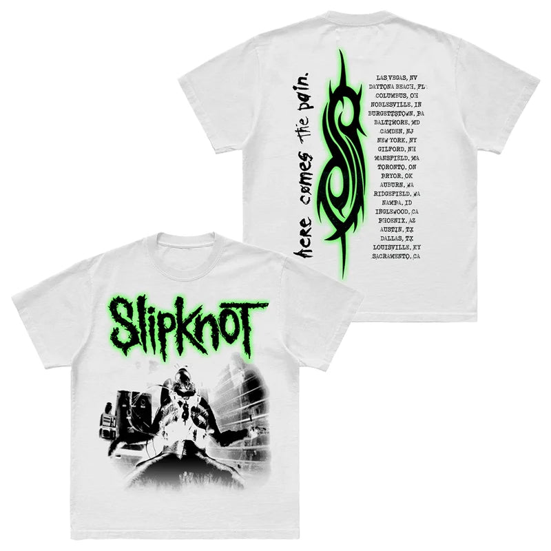 Camiseta Slipknot Gótica 100% Algodão - Estampada Streetwear Unissex