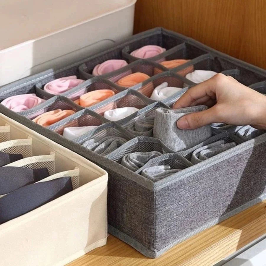 Colméia Organizador Dobrável 24 Compartimentos para Roupas Íntimas Meias Cuecas Calcinhas Lingerie Armários Gavetas