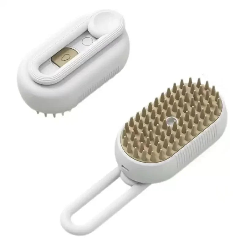 Escova de Vapor Pet 3 em 1 - Removedora de Pelos com Spray