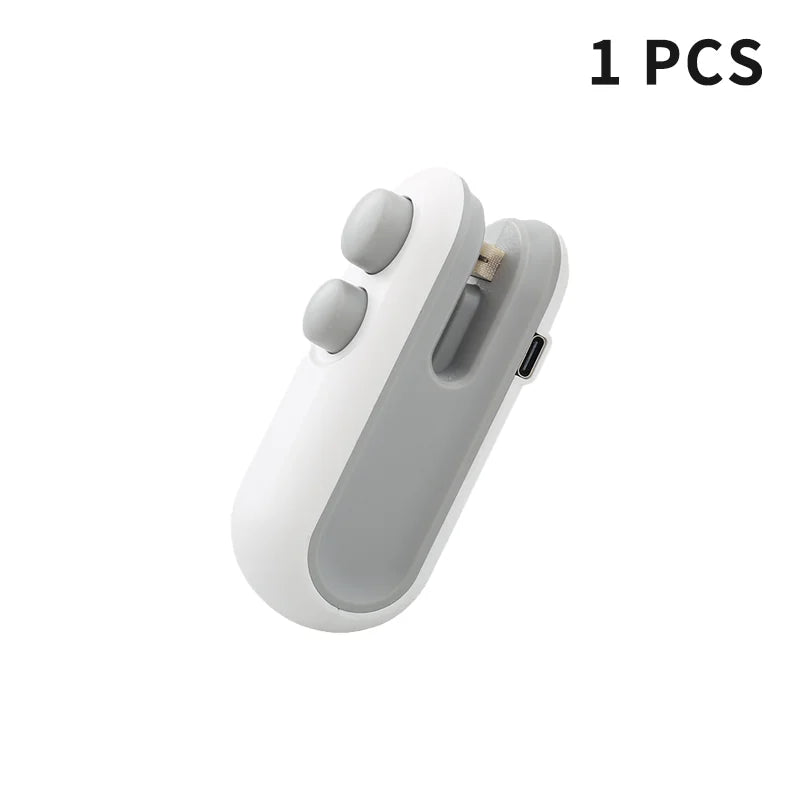 Selador portátil do saco de plástico Máquina de selagem de sacos de plástico Selantes térmicos Embalagem portátil para armazenamento de alimentos Selador térmico Mini 2in 1